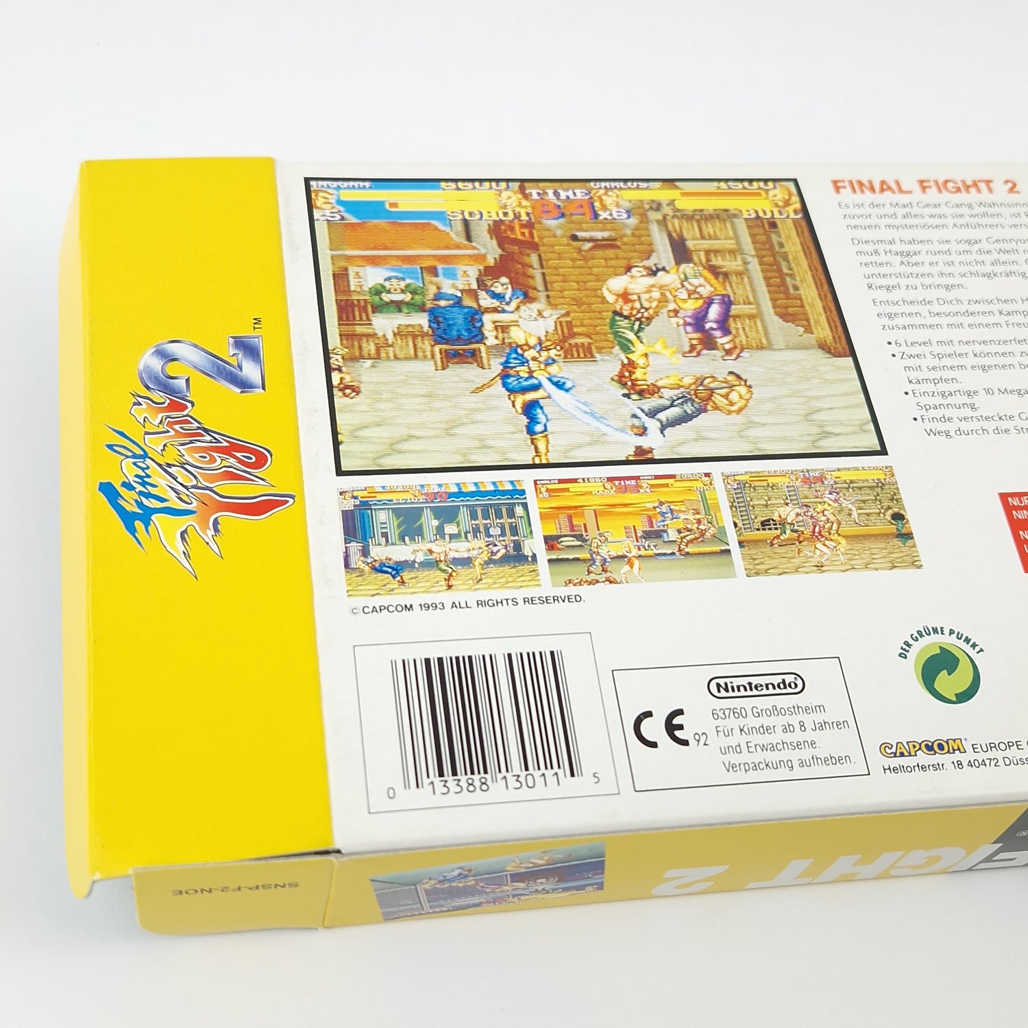 Super Nintendo Spiel : Final Fight 2 - Modul Anleitung OVP CIB SNES PAL NOE