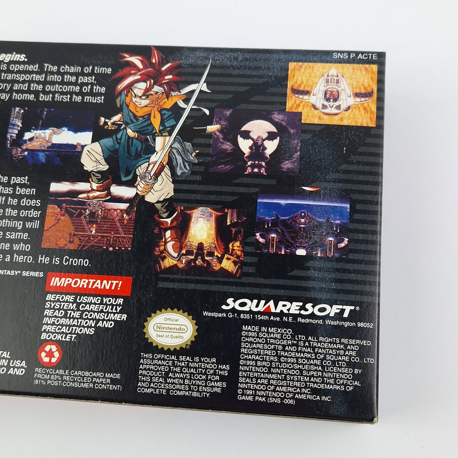 Super Nintendo game: Chrono Trigger + game advisor + soundtrack - SNES original packaging