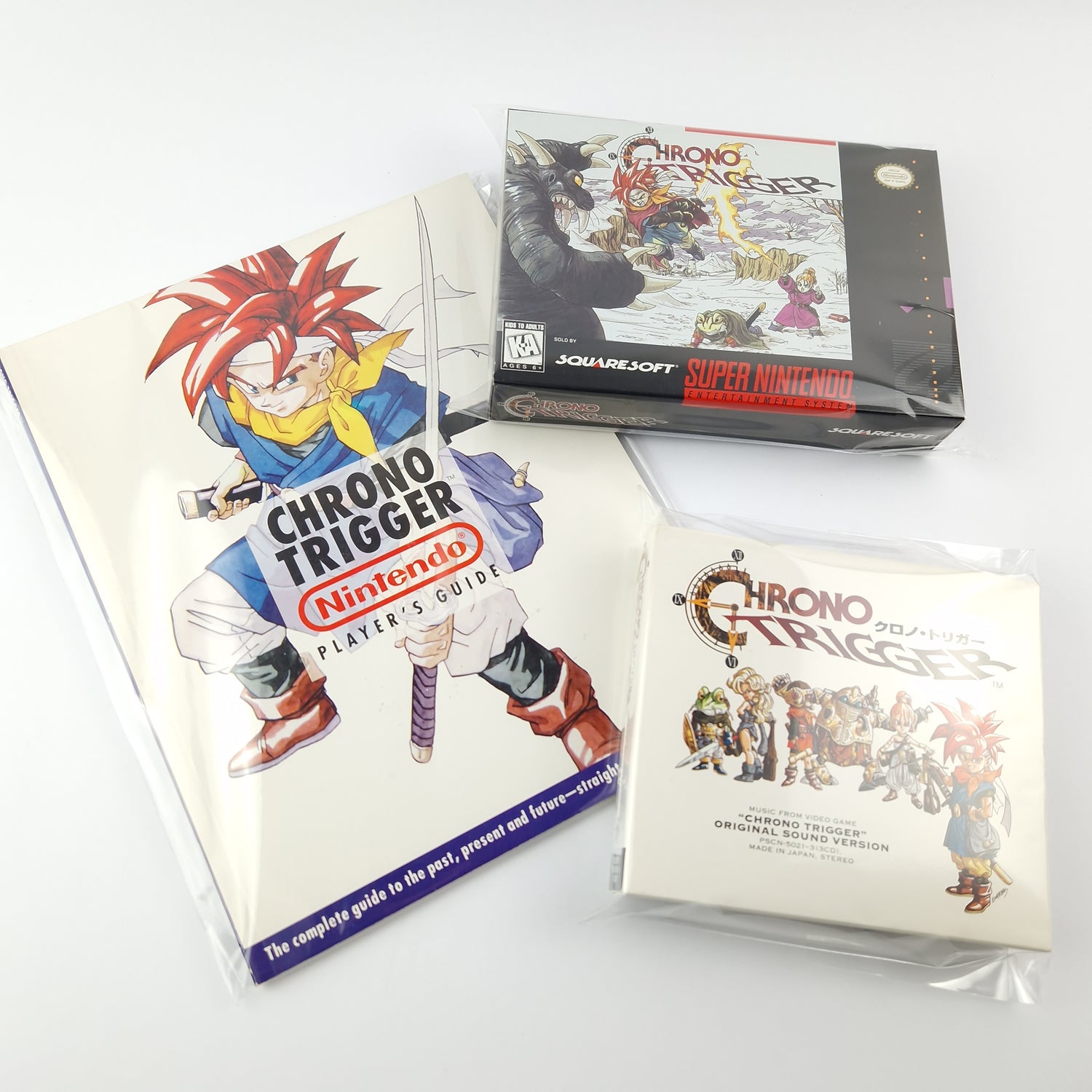 Super Nintendo game: Chrono Trigger + game advisor + soundtrack - SNES original packaging