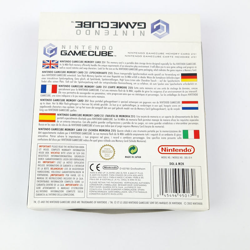 Nintendo Gamecube Accessories: Memory Card 251 Blocks - memory card black orig