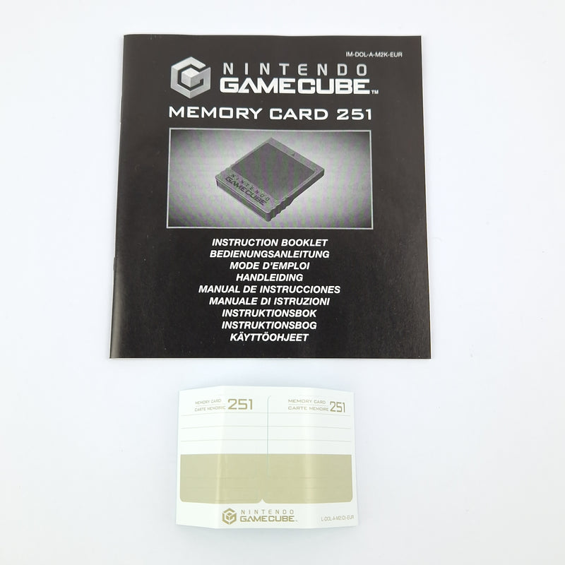 Nintendo Gamecube Zubehör : Memory Card 251 Blocks - Speicherkarte schwarz OVP