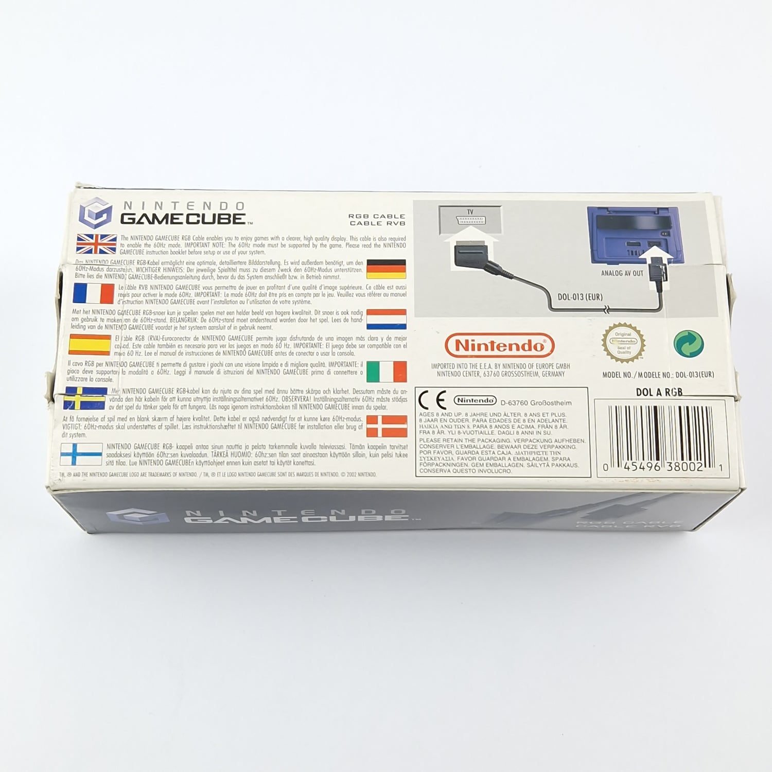 Nintendo Gamecube Zubehör : Original RGB Cable RVB / RGB KABEL - OVP GC PAL