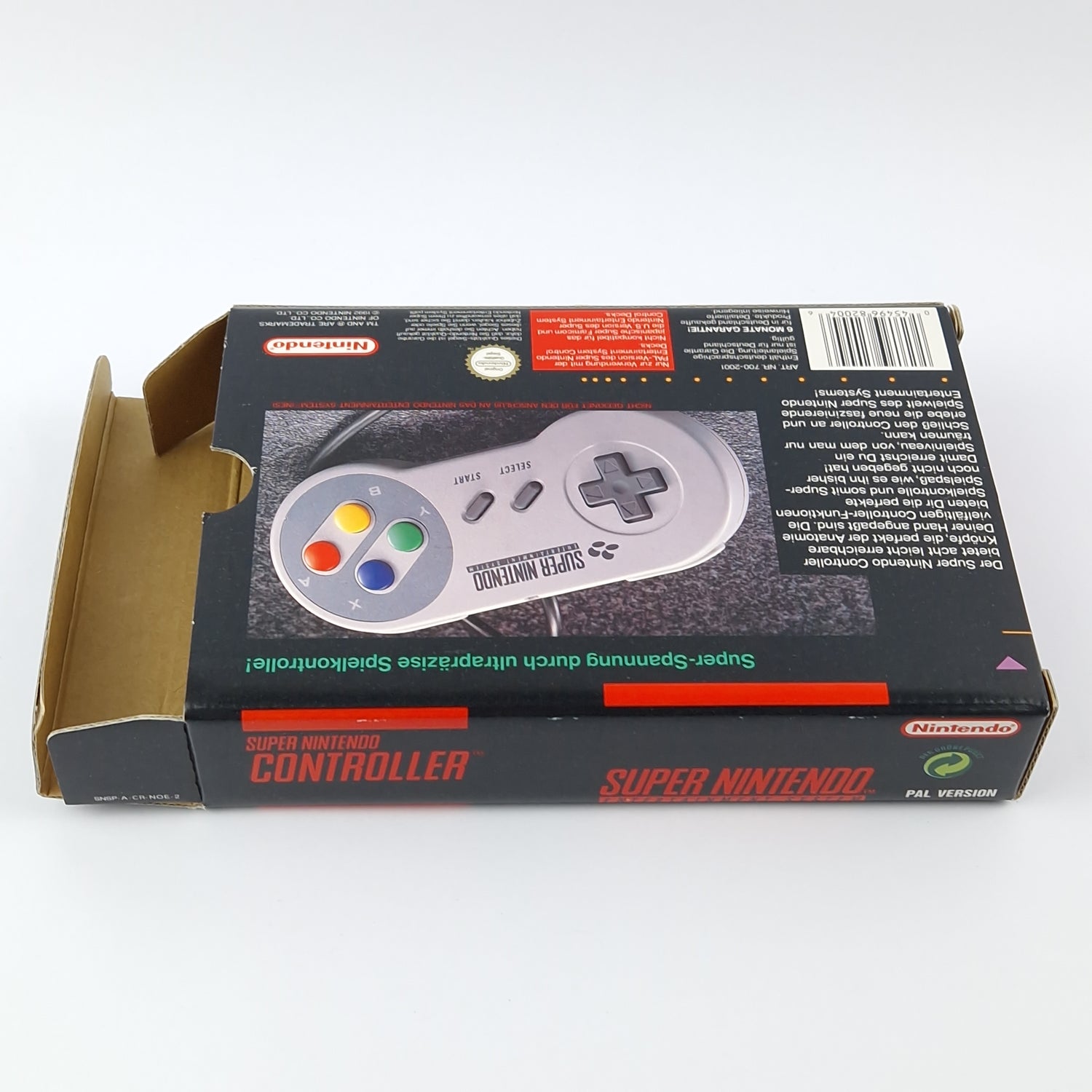 Super Nintendo Zubehör : SNES Controller / Gamepad / Joypad - OVP Box Manual PAL