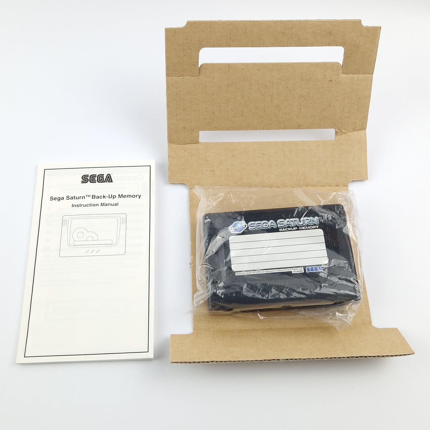 Sega Saturn Zubehör : Backup Memory / Speicherkarte / Adapter - OVP PAL