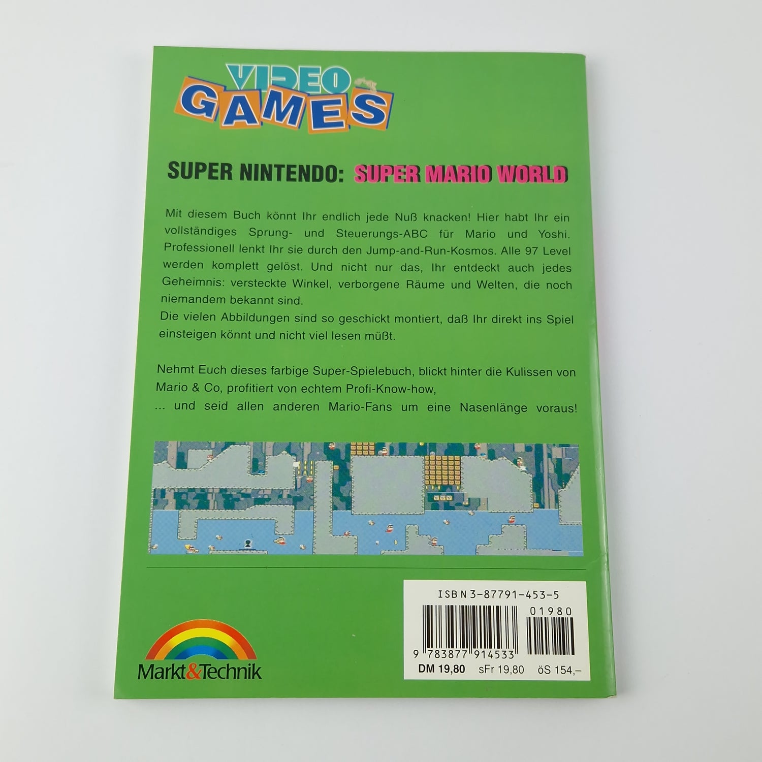 Market & Technology Game Advisor: Super Mario World - Solution Book SNES Book German.