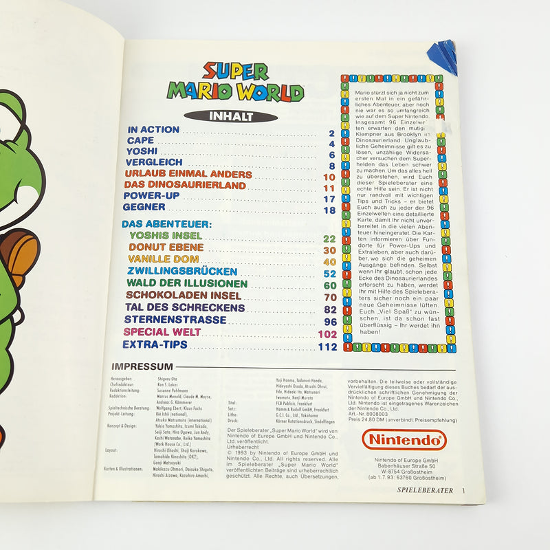 Super Nintendo Spieleberater : Super Mario World - SNES Guide Lösungsbuch Book
