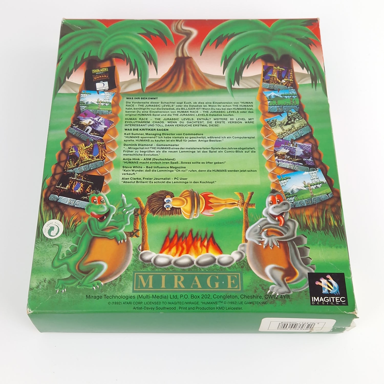 Amiga Spiel : Human Race The Jurassic Levels - Big Box OVP