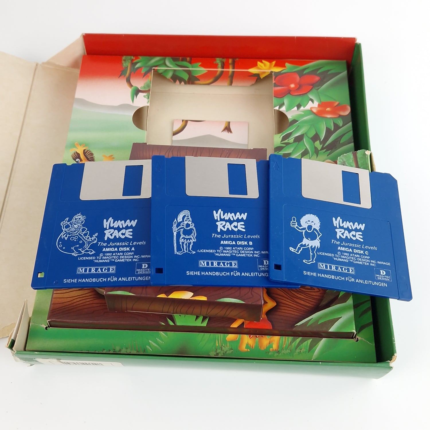 Amiga Spiel : Human Race The Jurassic Levels - Big Box OVP