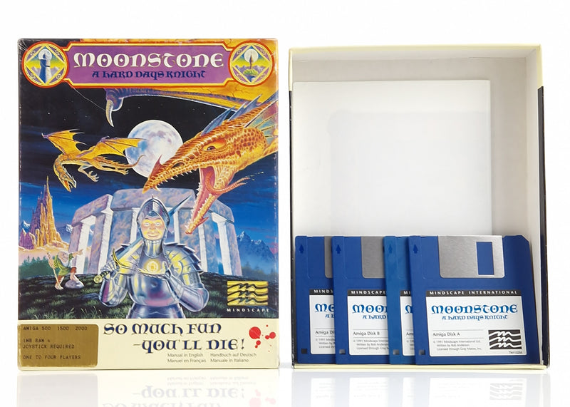 Commodore Amiga Spiel : Moonstone A Hard Days Knight - Big Box OVP Diskette