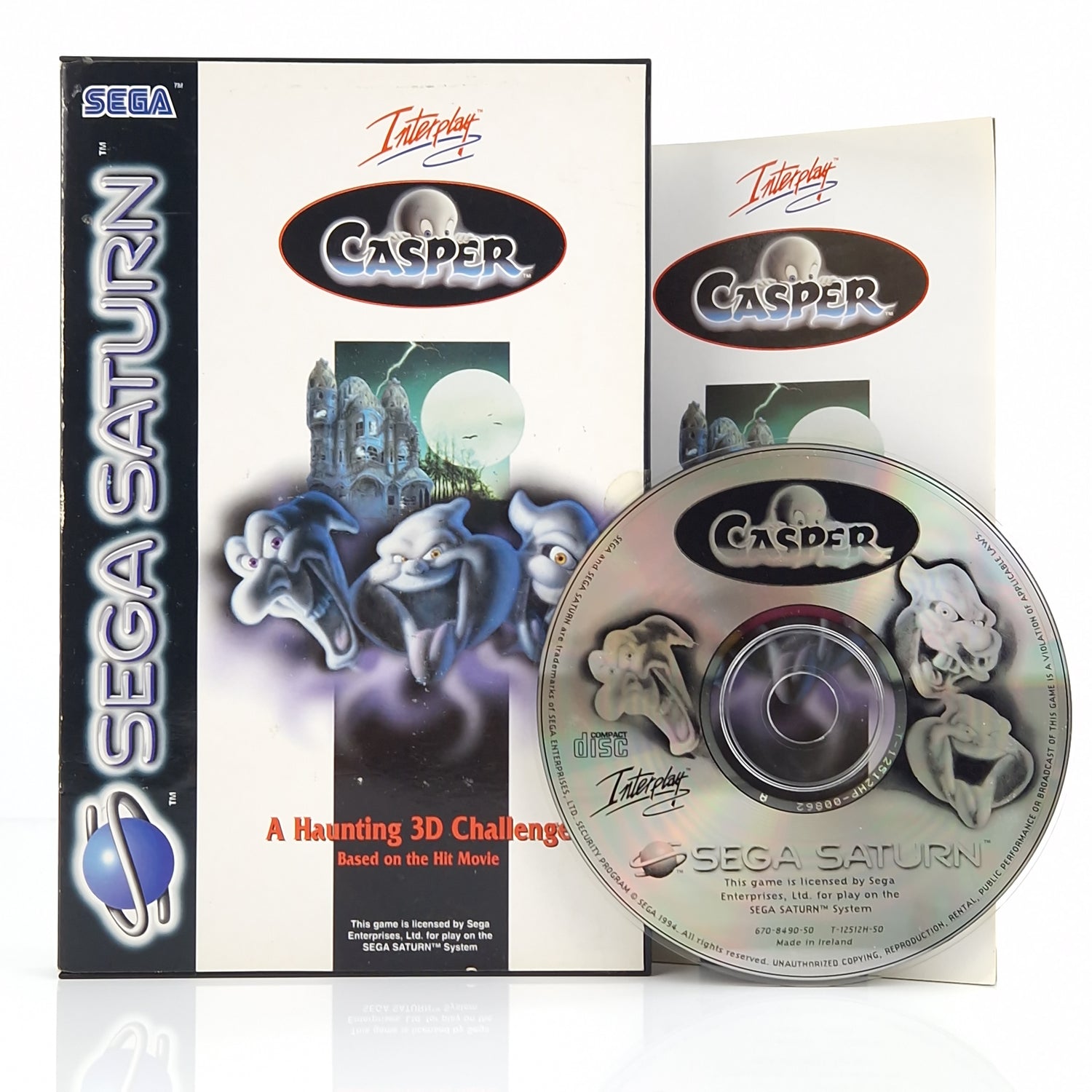 Sega Saturn Spiel : Casper A Haunting 3D Challenge - CD Anleitung OVP | PAL