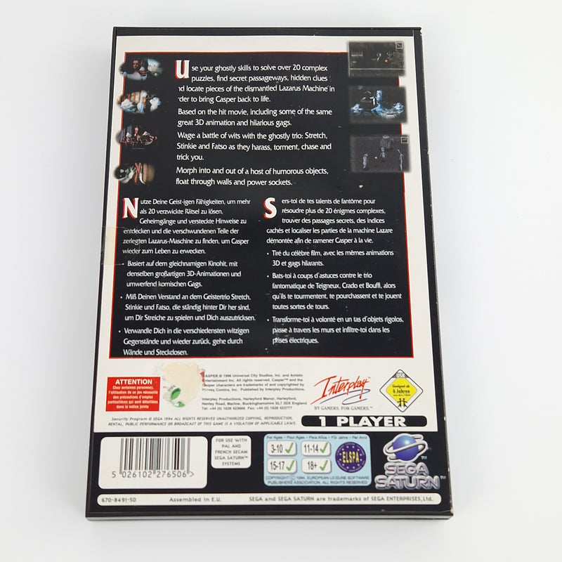 Sega Saturn Spiel : Casper A Haunting 3D Challenge - CD Anleitung OVP | PAL