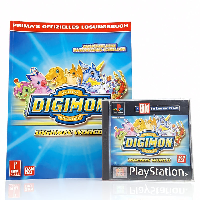 Playstation 1 Spiel : Digimon World + Lösungsbuch - PS1 PSX Spieleberater OVP