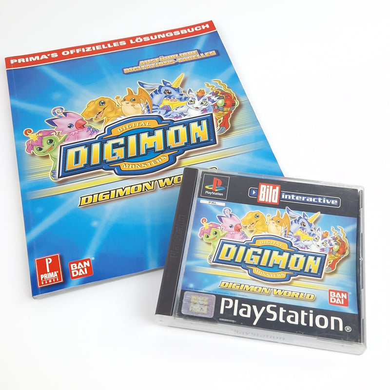 Playstation 1 Spiel : Digimon World + Lösungsbuch - PS1 PSX Spieleberater OVP