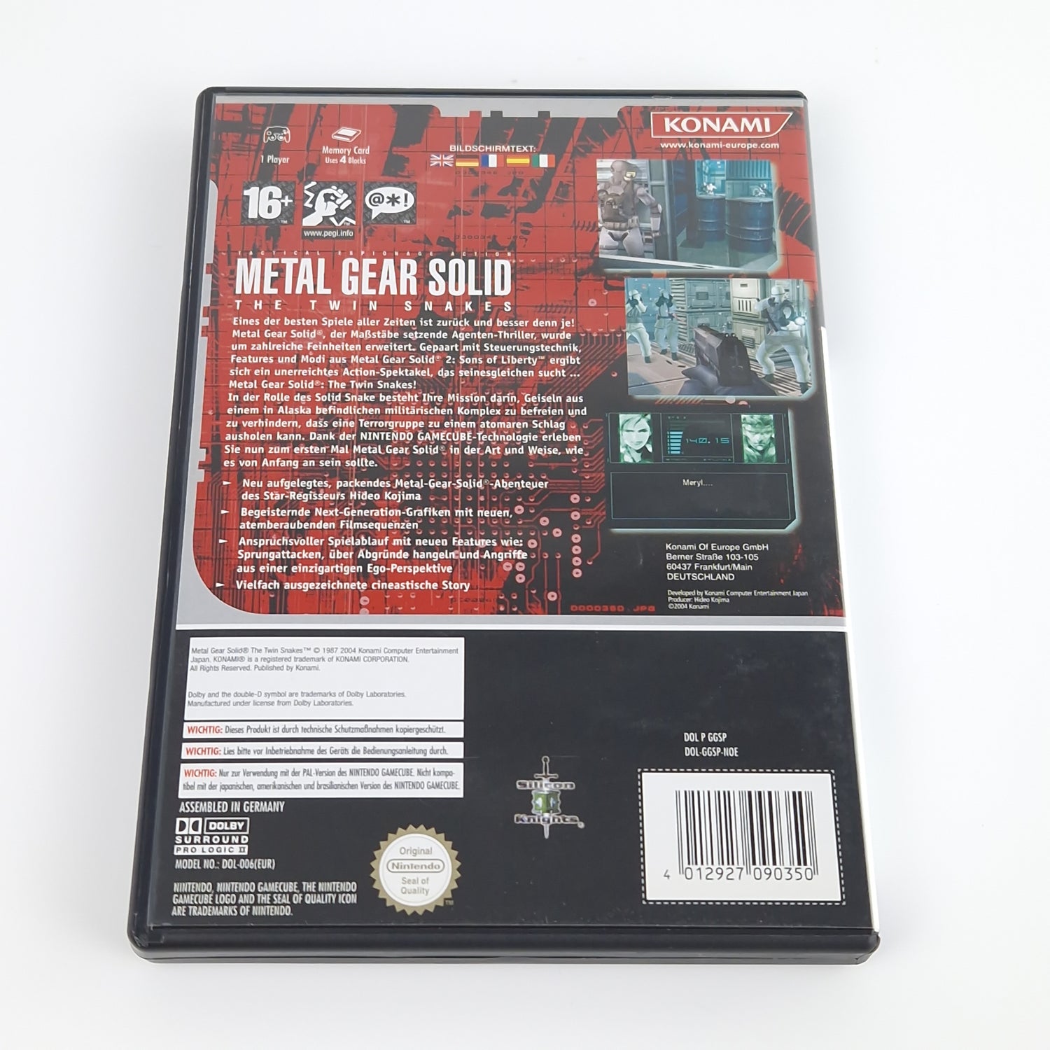 Nintendo Gamecube Spiel : Metal Gear Solid The Twin Snakes - dt. PAL OVP Konami
