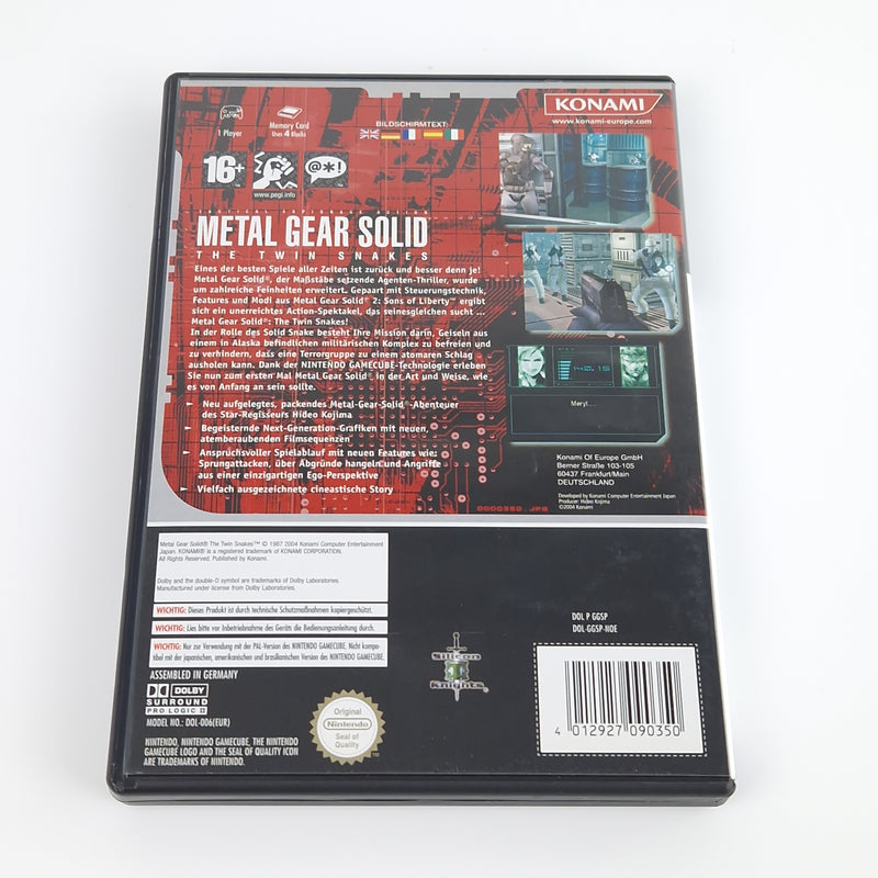 Nintendo Gamecube Spiel : Metal Gear Solid The Twin Snakes - dt. PAL OVP Konami