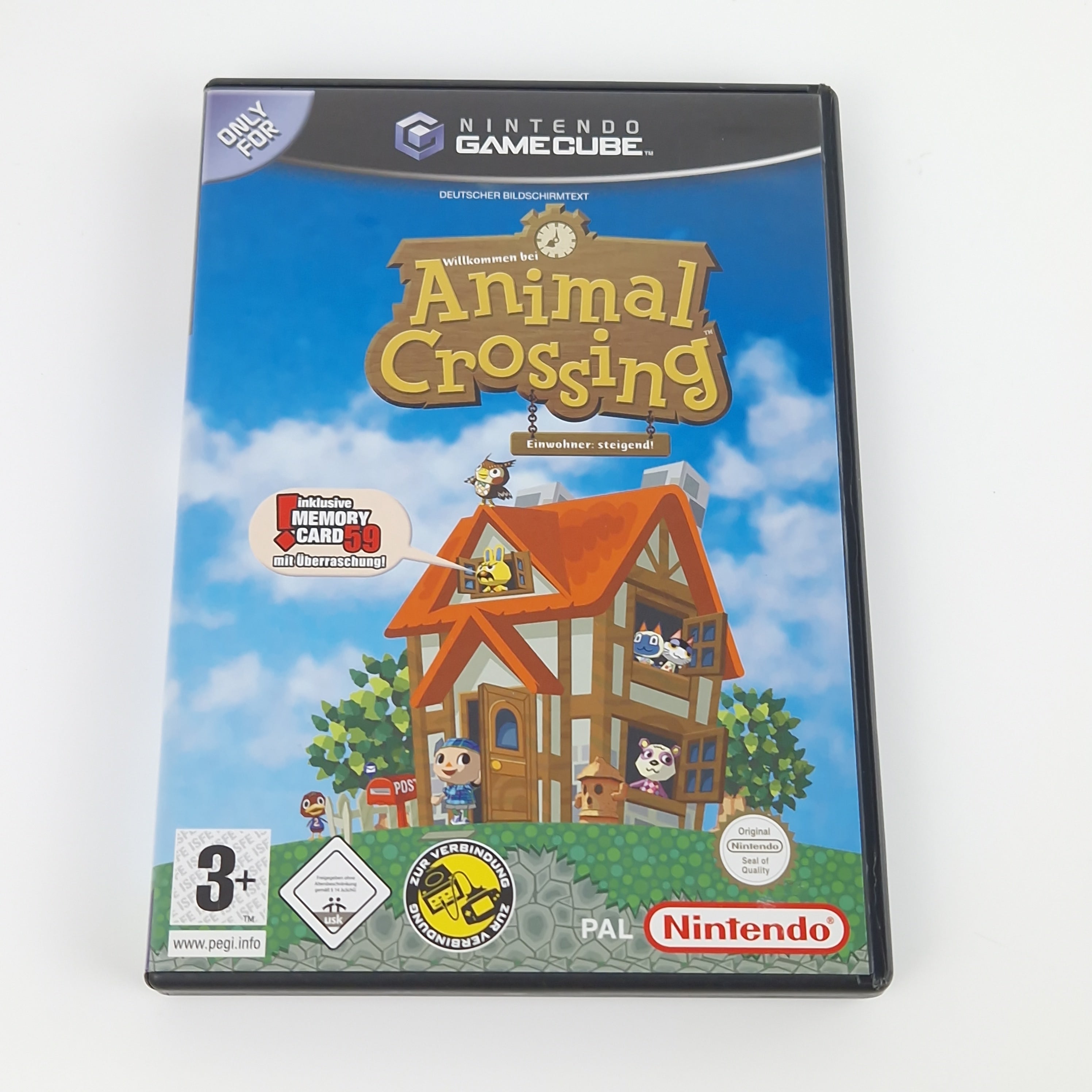 Nintendo Gamecube Spiel : Animal Crossing + Memory Card - CD Anleitung OVP | PAL
