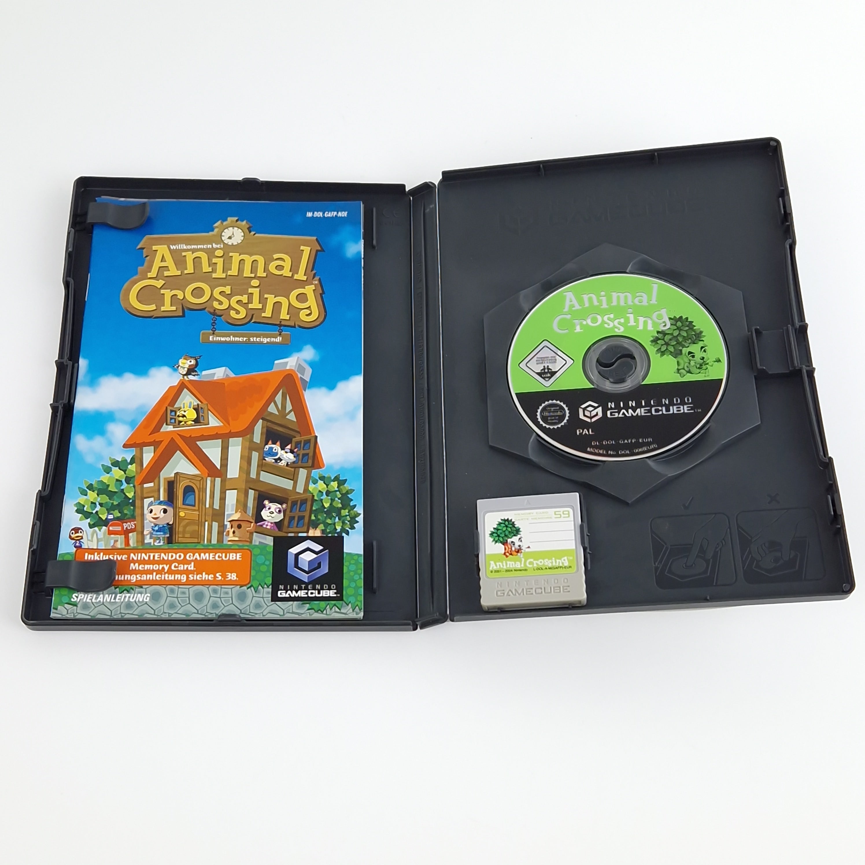 Nintendo Gamecube Spiel : Animal Crossing + Memory Card - CD Anleitung OVP | PAL