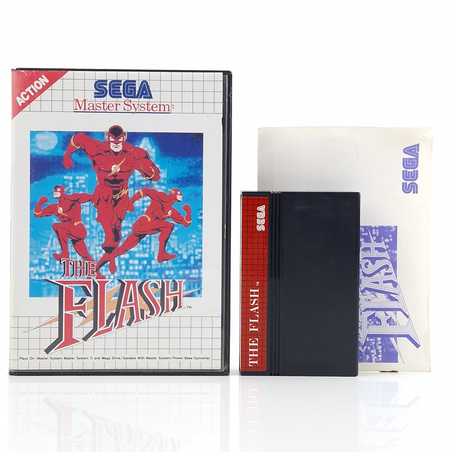 Sega Master System Spiel : The Flash - Modul Anleitung OVP | MS PAL Cartridge