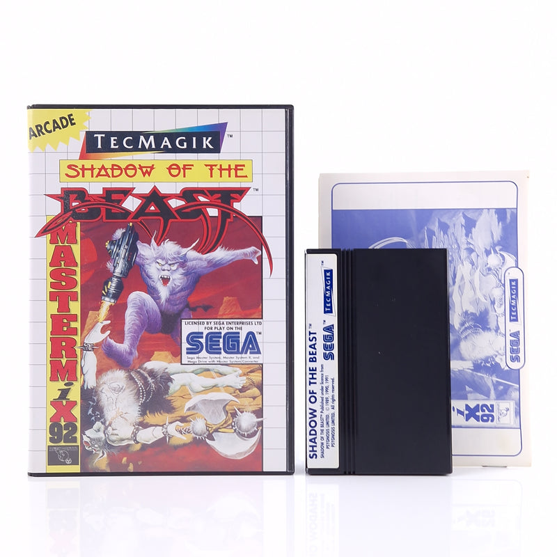 Sega Master System Spiel : Shadow of the Beast - Modul OVP Anleitung PAL MS