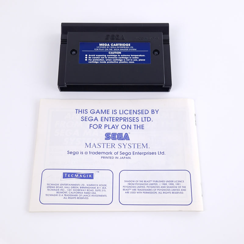 Sega Master System Spiel : Shadow of the Beast - Modul OVP Anleitung PAL MS