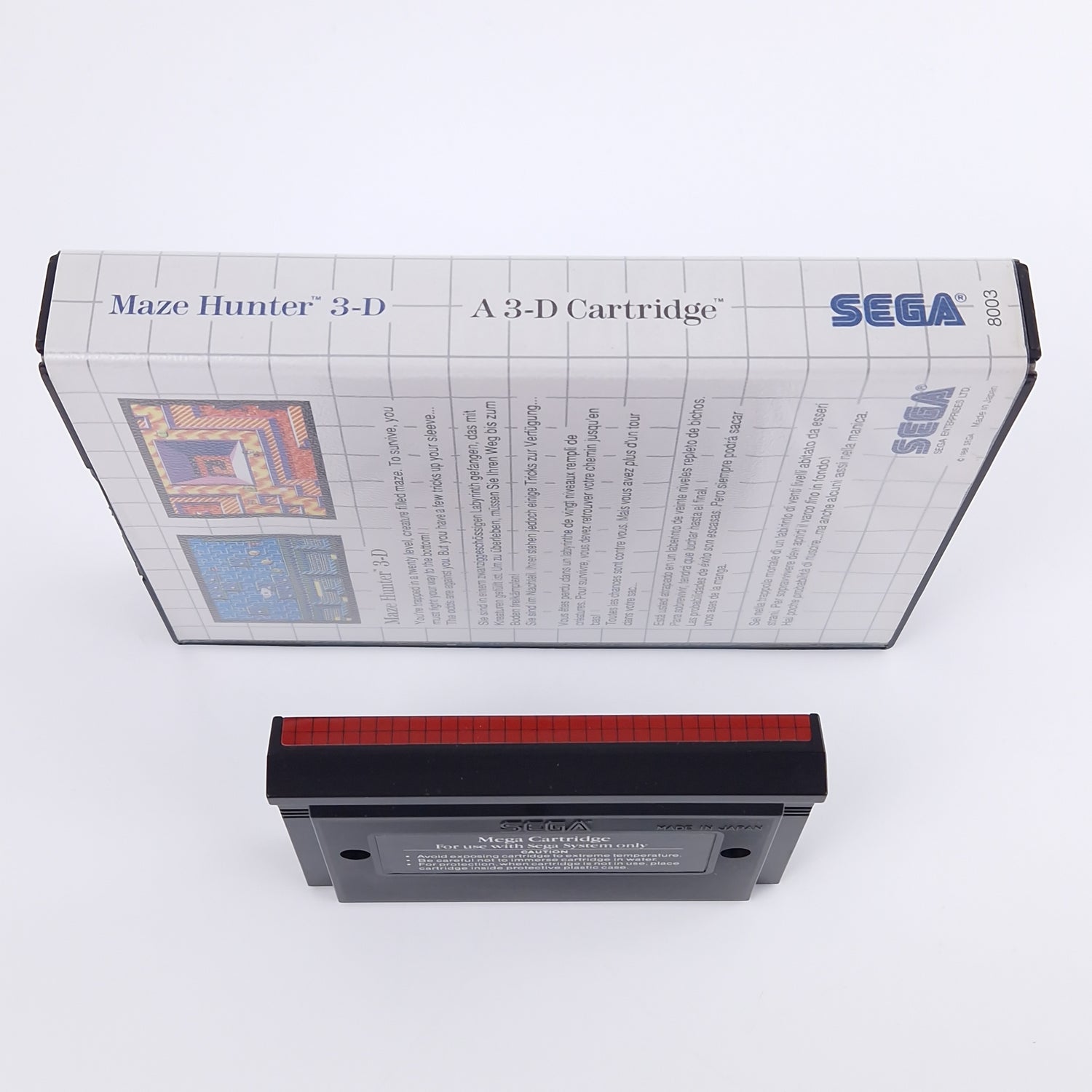 Sega Master System Spiel : Maze Hunter 3-D - Modul OVP Anleitung PAL Cartridge