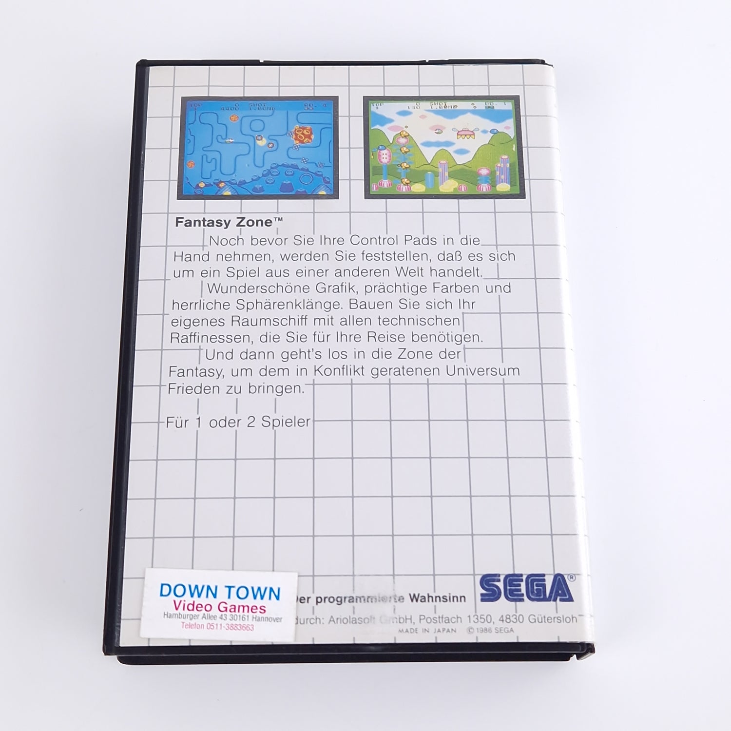 Sega Master System Spiel : Fantasy Zone - Modul OVP Anleitung PAL MS