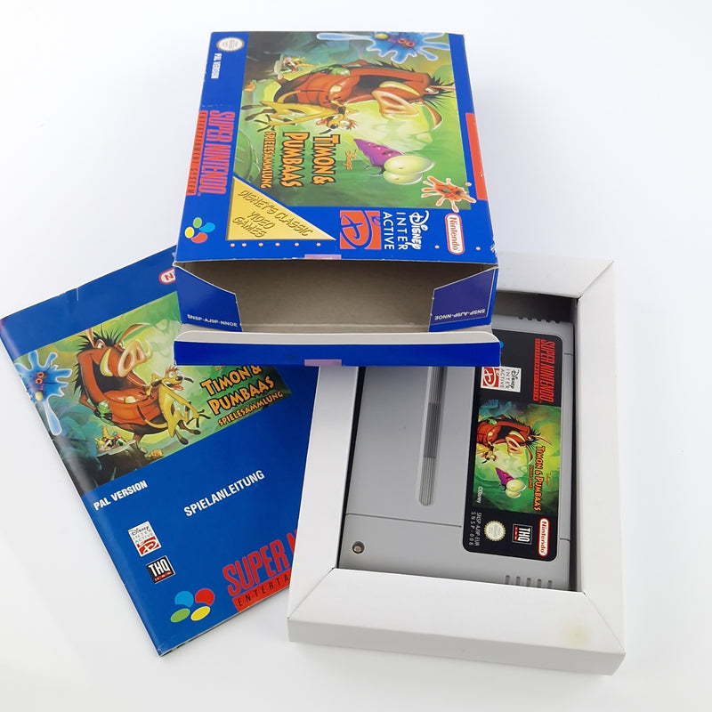 Super Nintendo Spiel : Disneys Timon & Pumbaas Spielesammlung - SNES OVP PAL