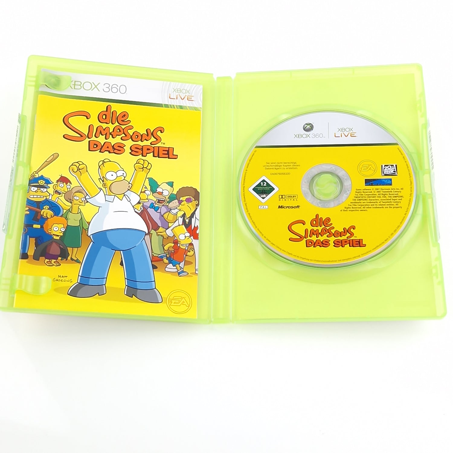 Xbox 360 Spiel : Die Simpsons Das Spiel - CD Disk Anleitung OVP PAL