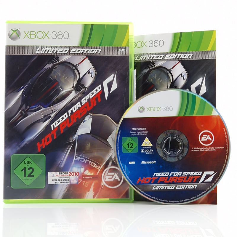 Xbox 360 Spiel : Need for Speed Hot Pursuit Limited - CD Disk Anleitung OVP PAL