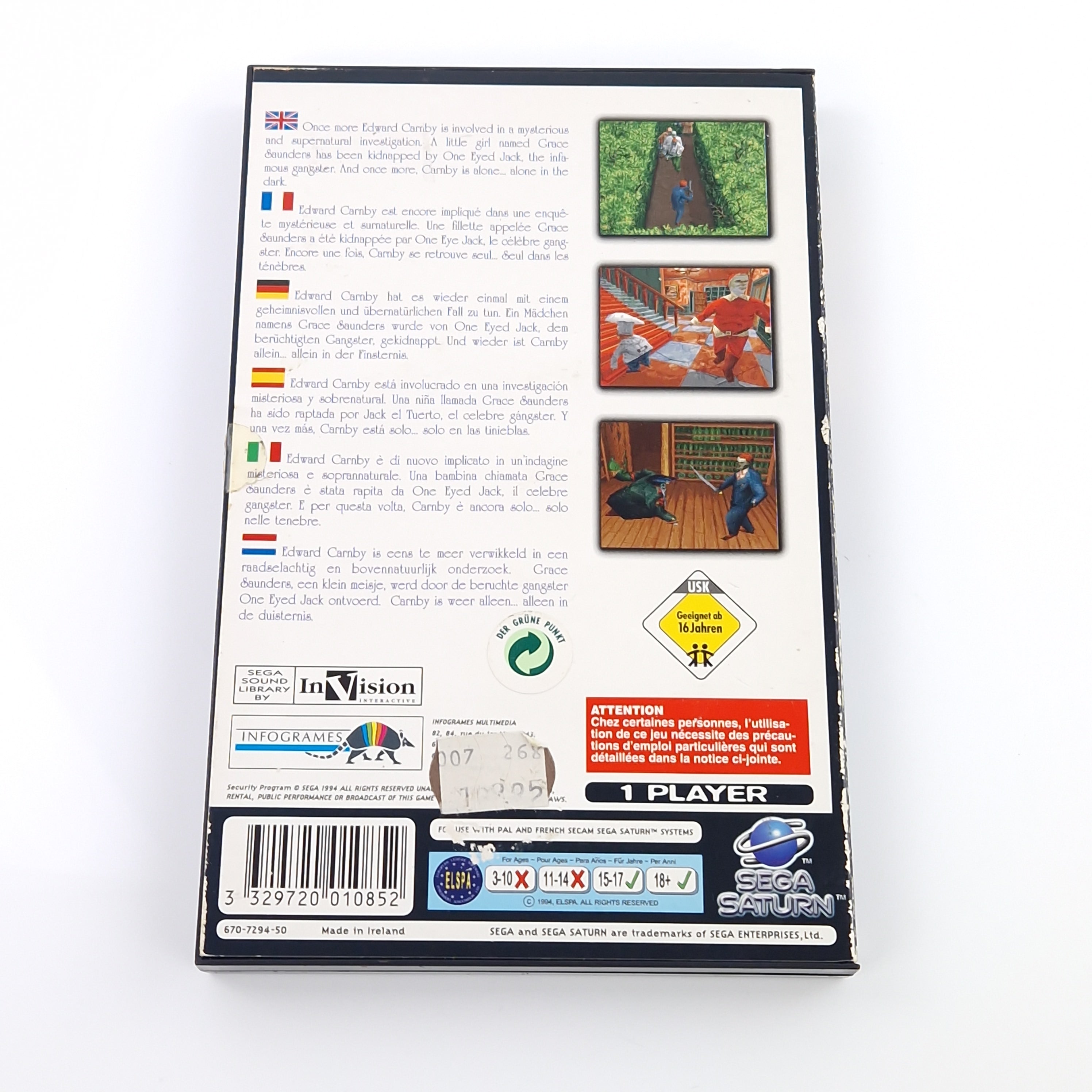 Sega Saturn Spiel – Alone in the Dark Jack is Back (PAL)