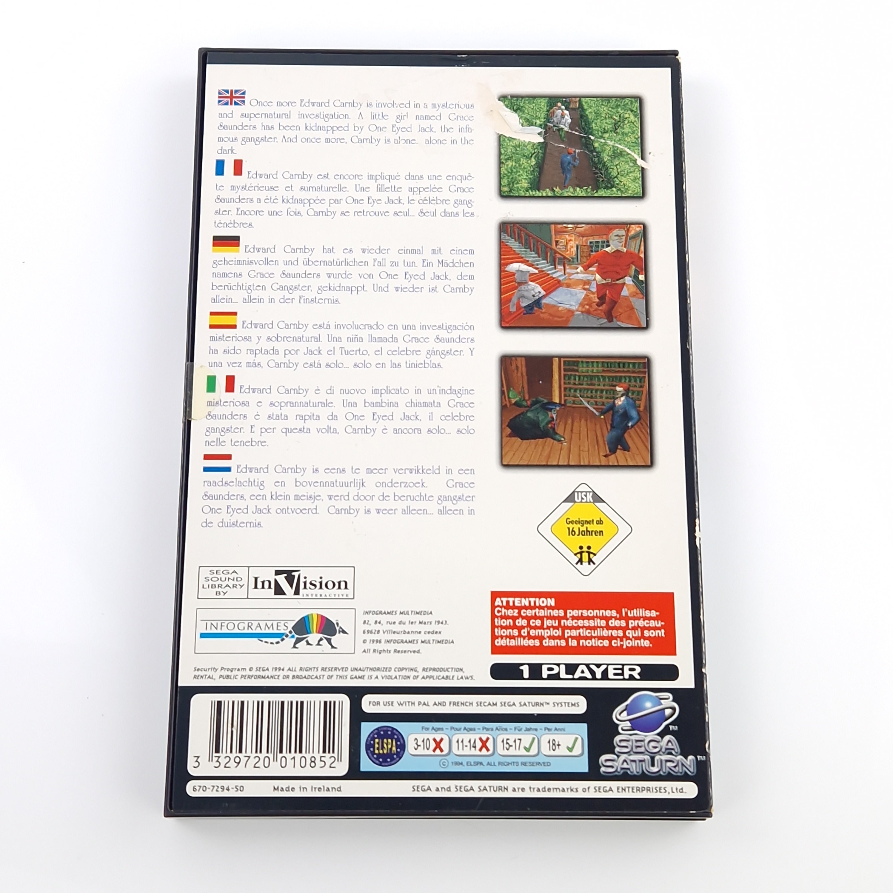 Sega Saturn Spiel – Alone in the Dark Jack is Back PAL OVP