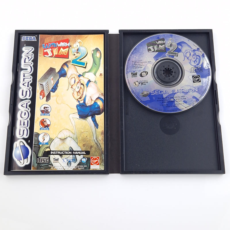 Sega Saturn Spiel : Earthworm Jim 2 - CD Disk OVP Anleitung PAL