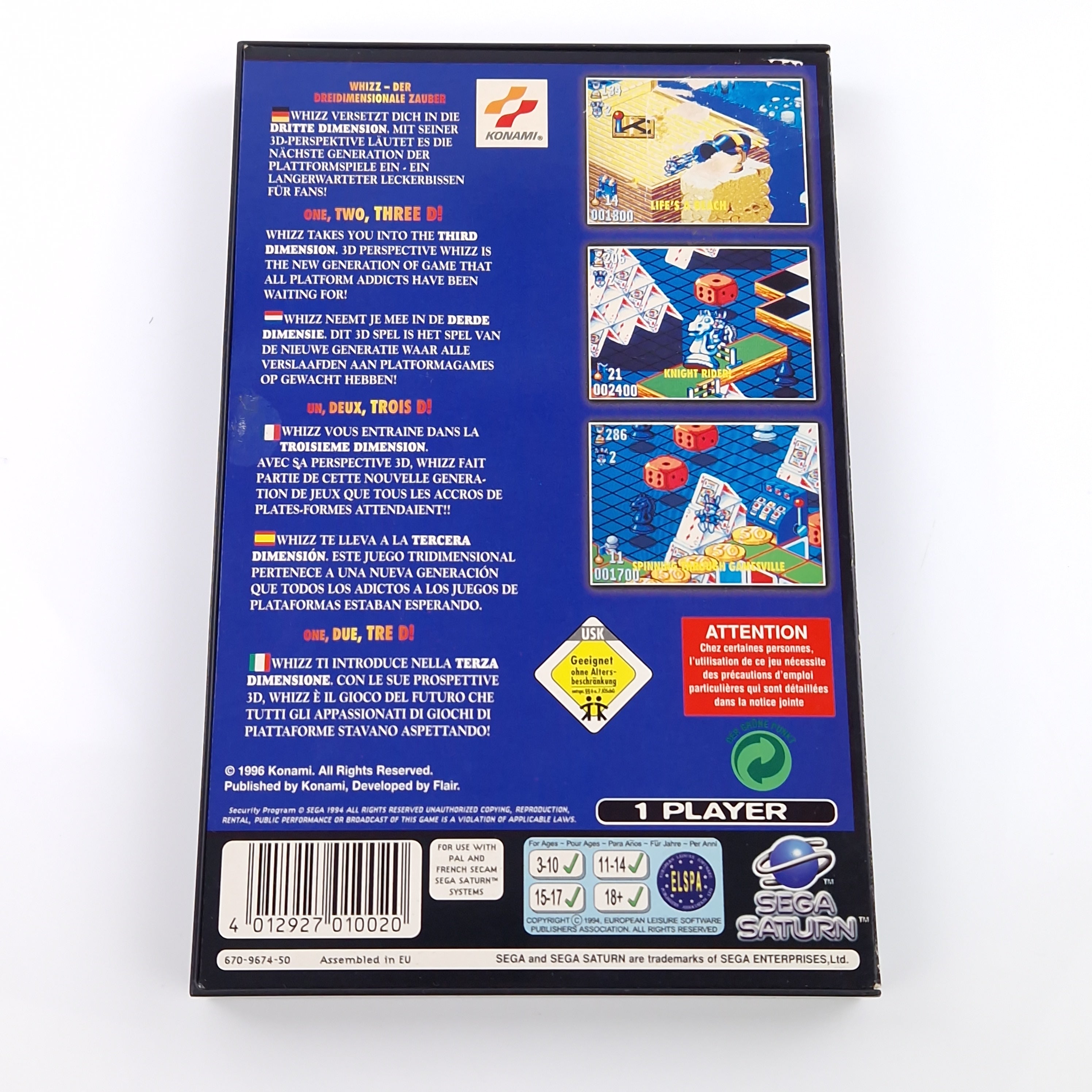 Sega Saturn Spiel – Whizz mit OVP und Anleitung PAL