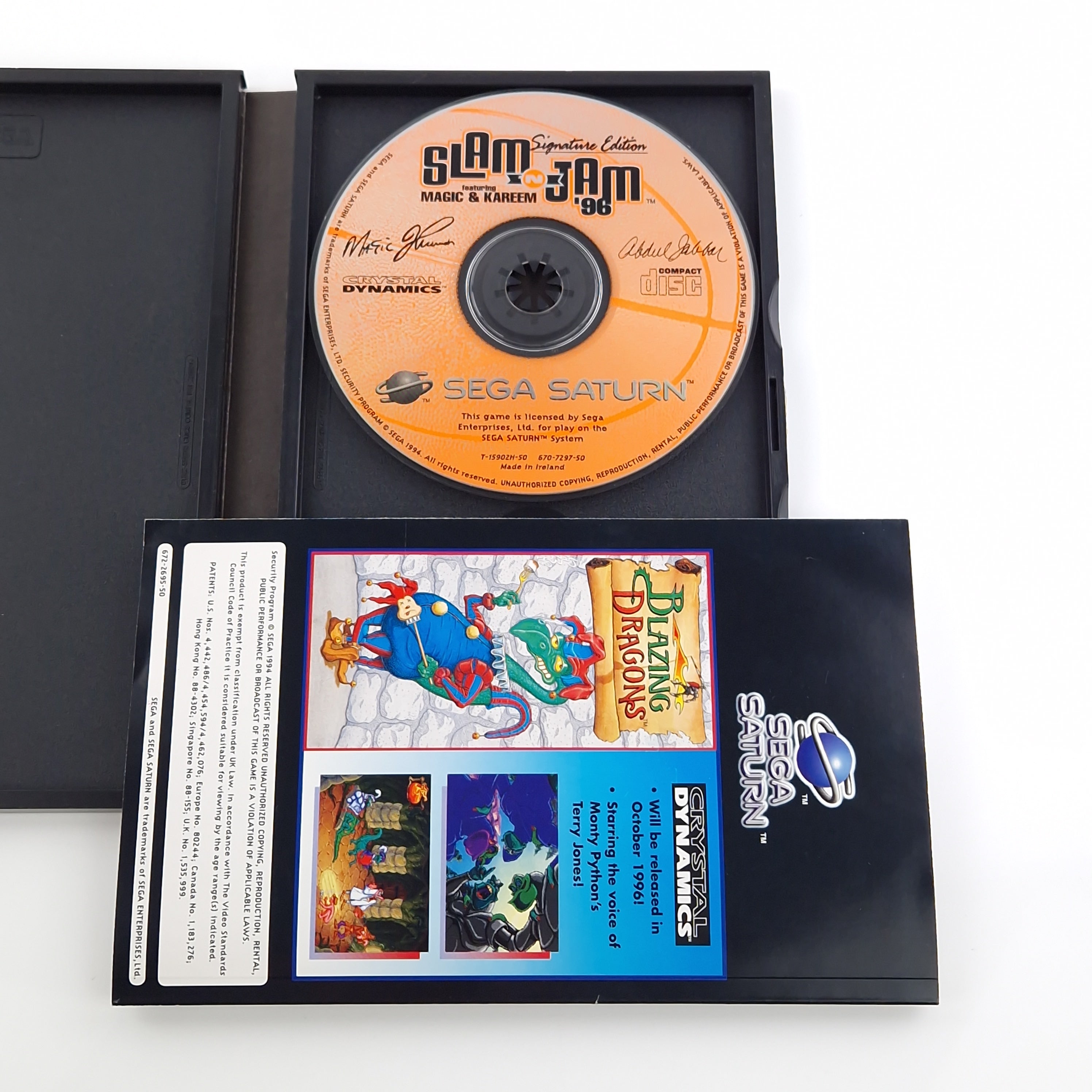 Sega Saturn Spiel – Slam N Jam 96 Basketball Game PAL OVP