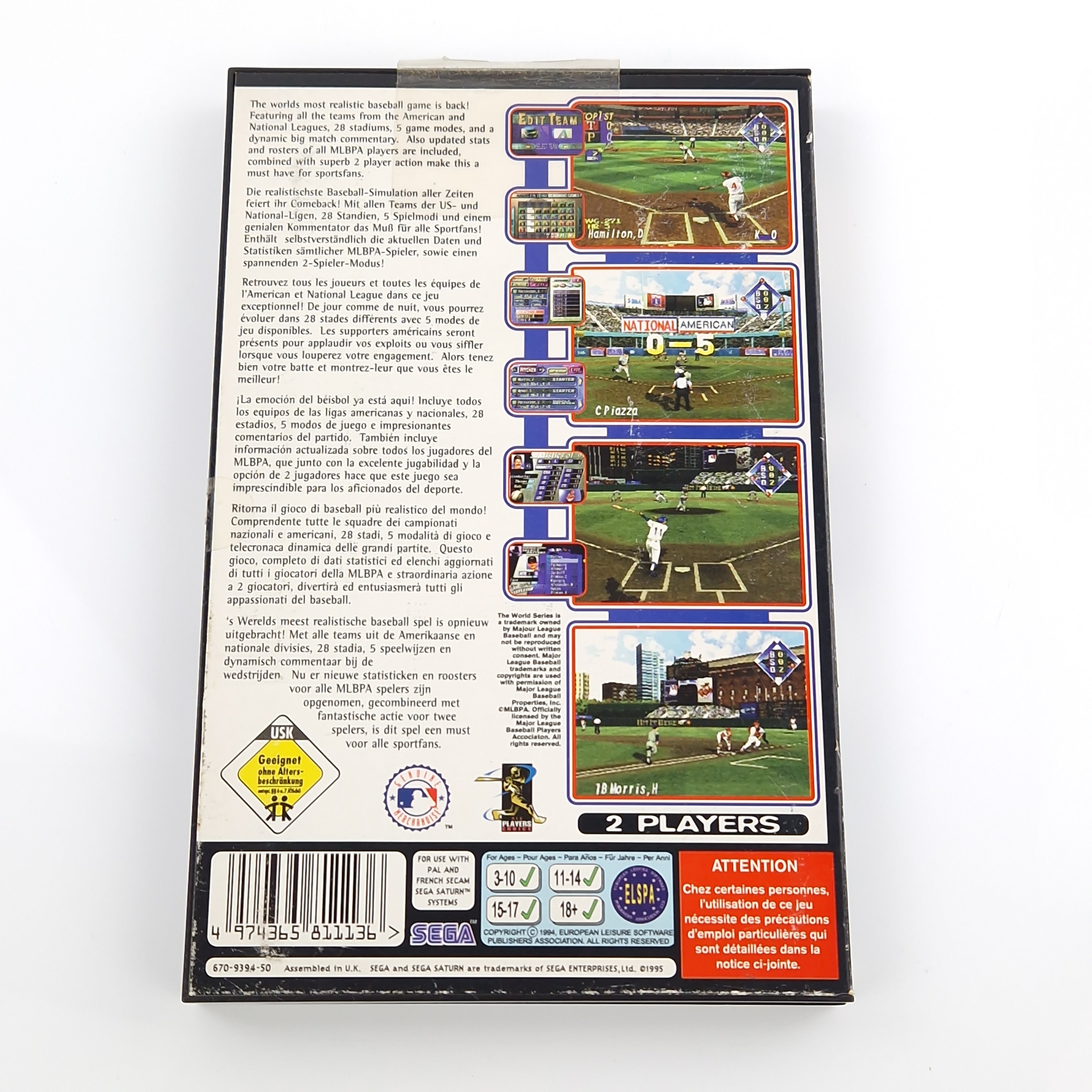Sega Saturn Spiel – World Series Baseball II (PAL OVP)