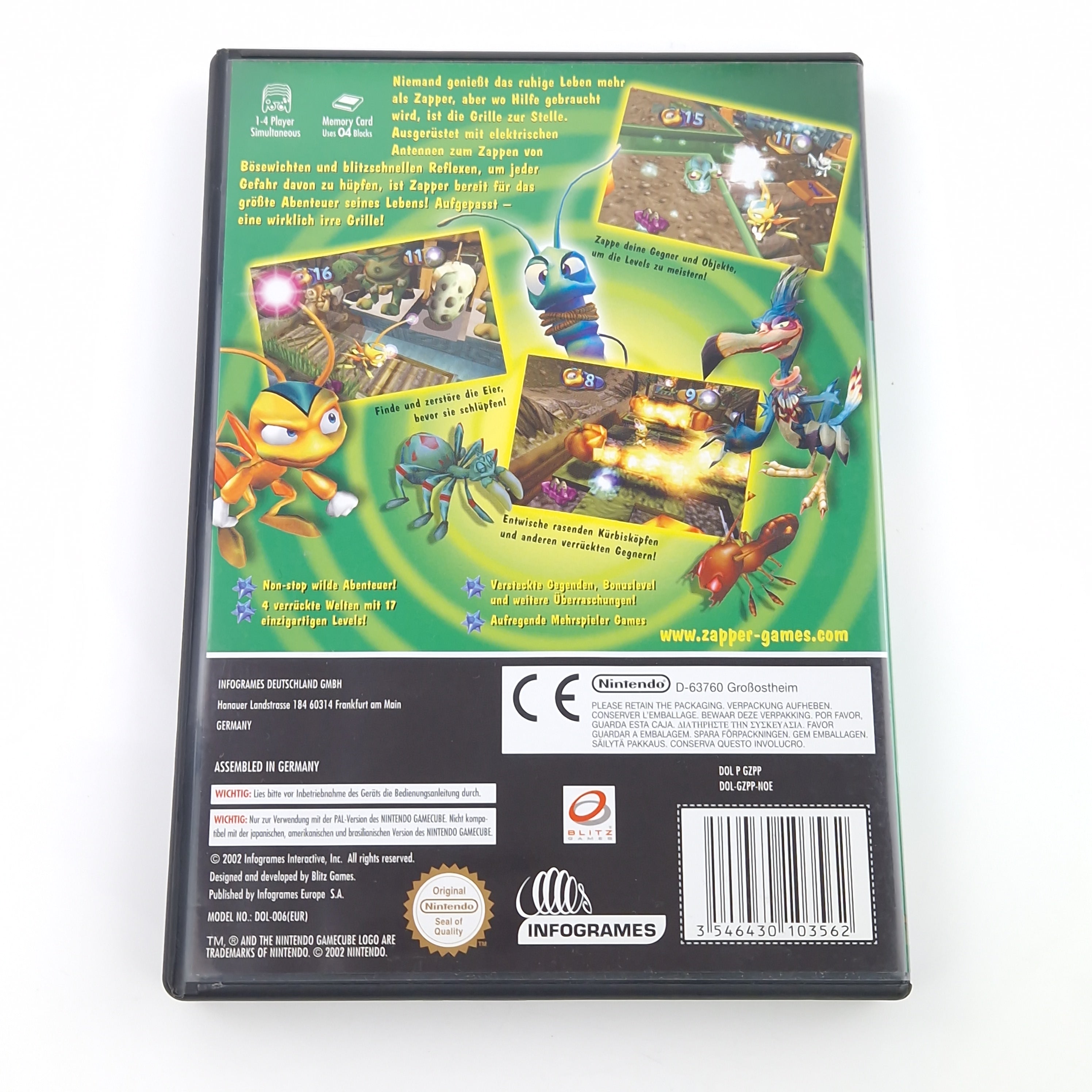 Nintendo Gamecube Spiel : Zapper Eine total durchgenknallte Grille - GC OVP PAL