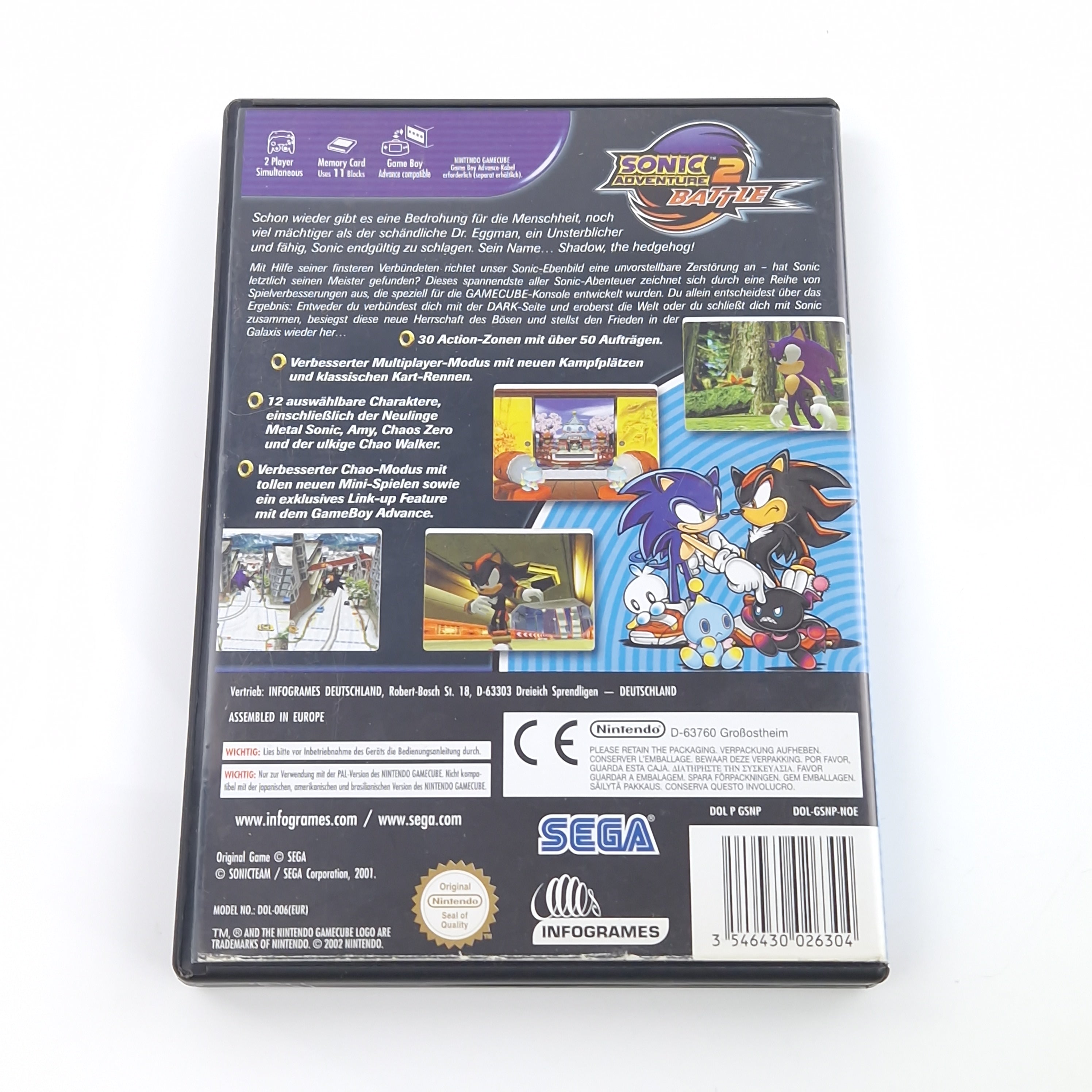 Nintendo Gamecube Spiel : Sonic Adventure Battle 2 - GC OVP dt. PAL Version