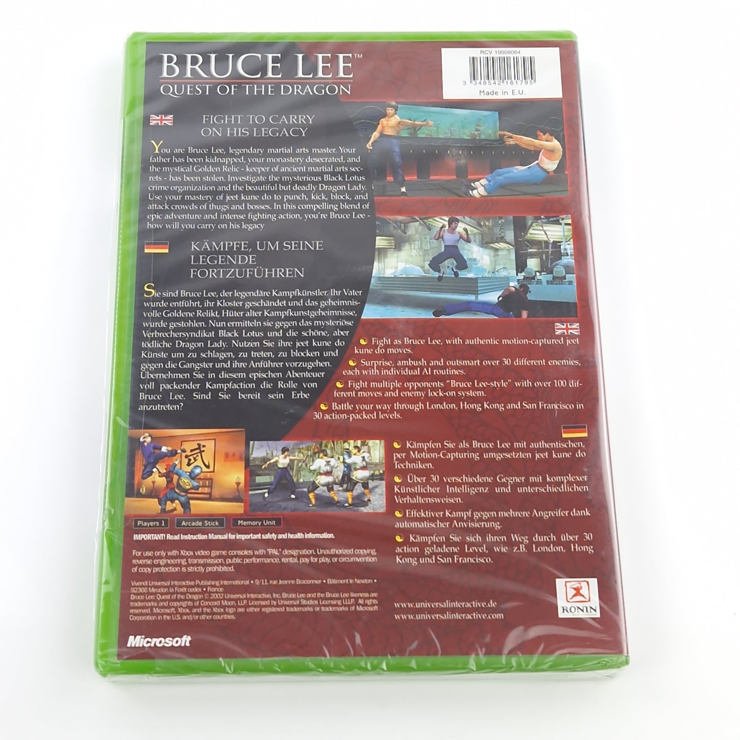 Xbox Classic Spiel : Bruce Lee Quest of the Dragon - NEU NEW SEALED OVP PAL