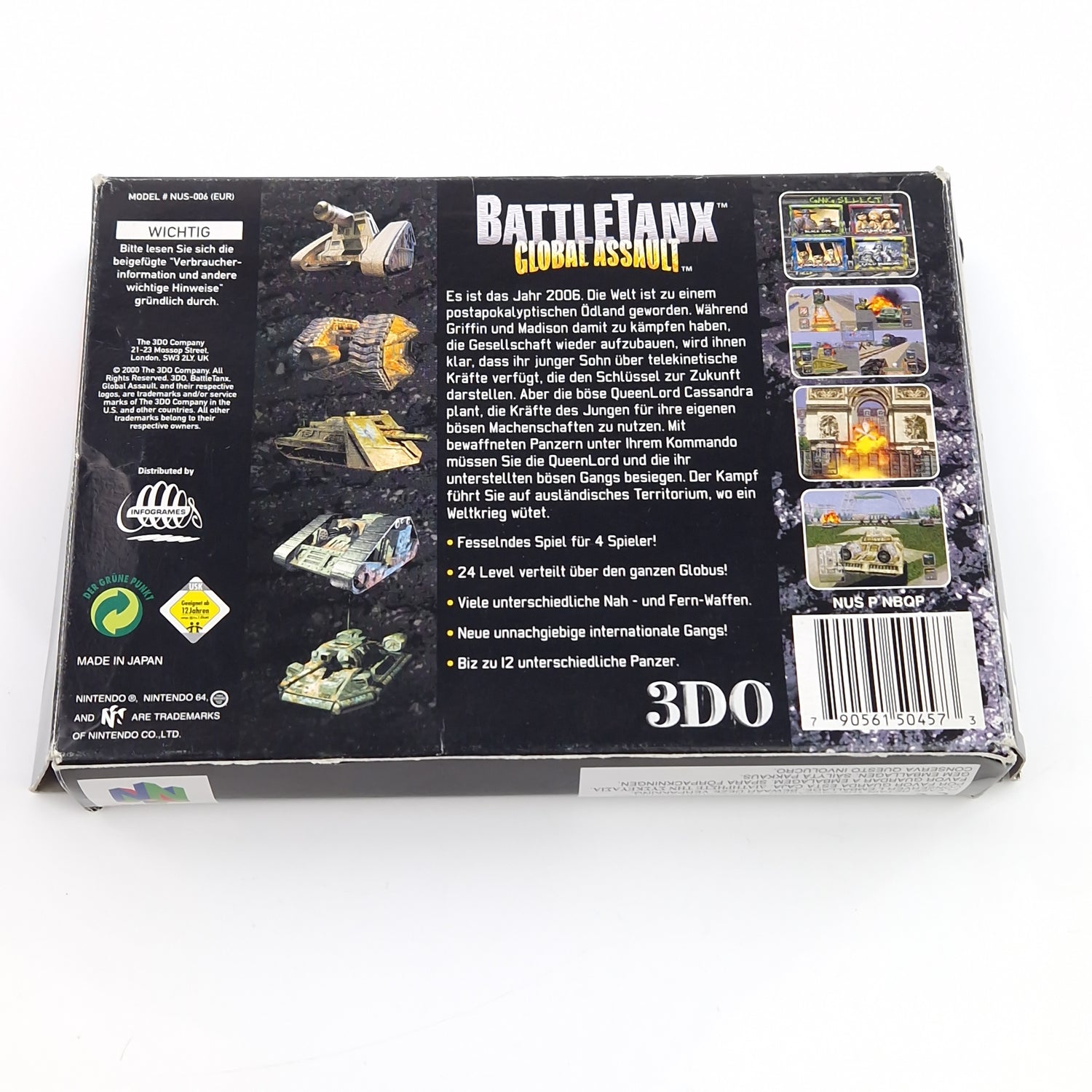 Nintendo 64 Spiel : Battle Tanx Global Assault - Modul OVP Anleitung / PAL NOE