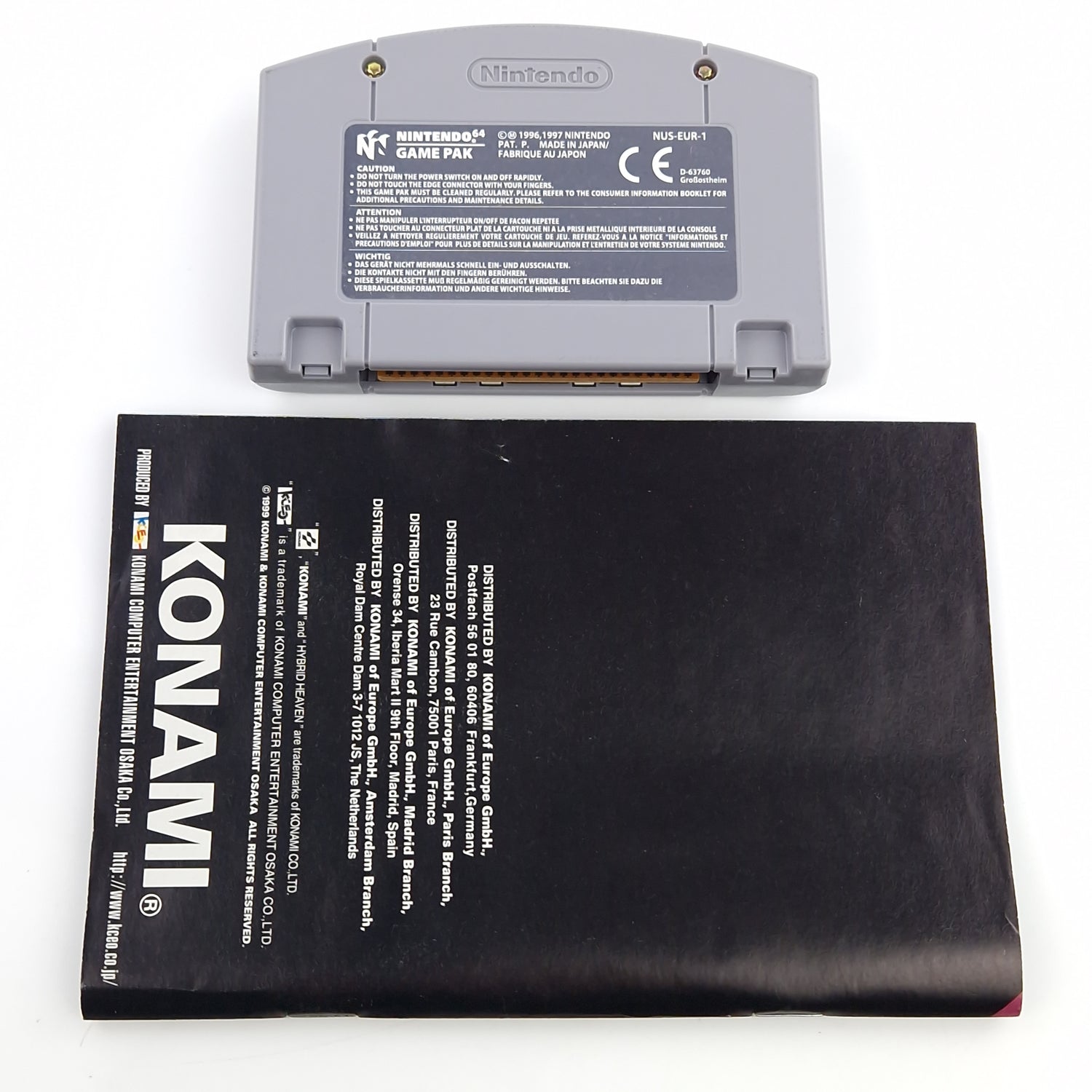 Nintendo 64 Spiel : Hybrid Heaven - Modul OVP Anleitung / PAL EUR