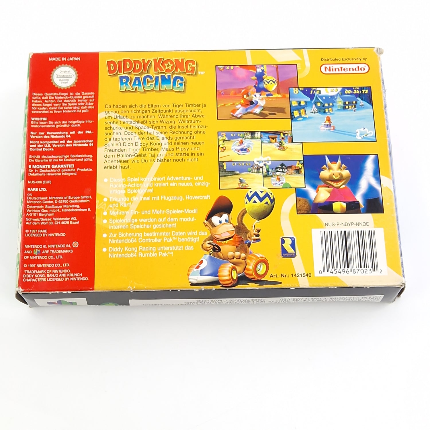 Nintendo 64 Spiel : Diddy Kong Racing - Modul OVP Anleitung / N64 PAL NNOE