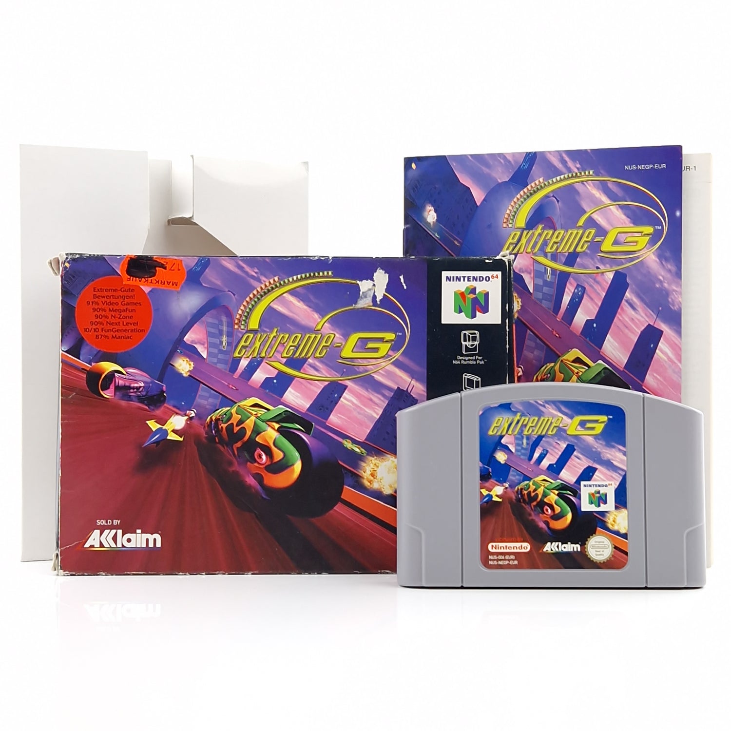 Nintendo 64 Spiel : Extreme-G - Modul OVP Anleitung / N64 PAL EUR