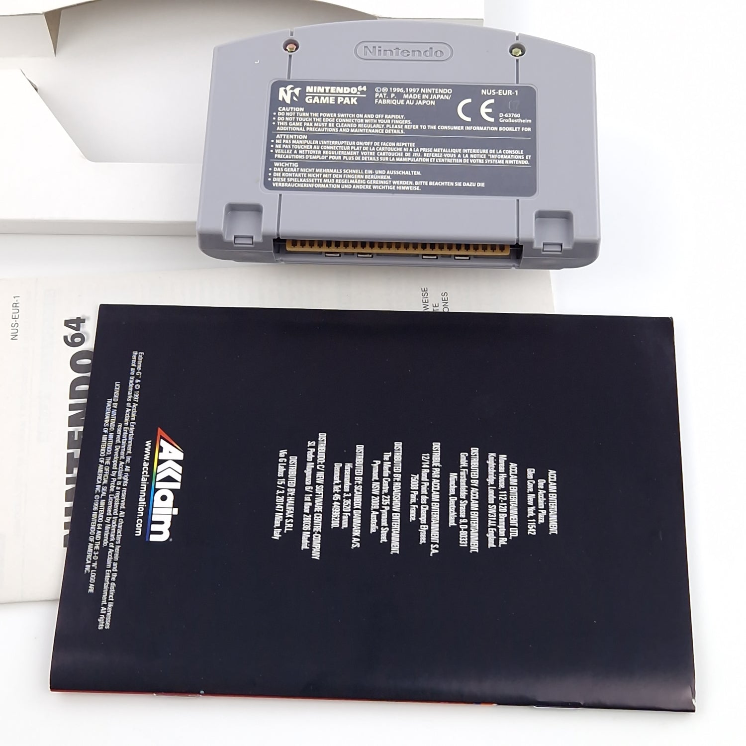 Nintendo 64 Spiel : Extreme-G - Modul OVP Anleitung / N64 PAL EUR