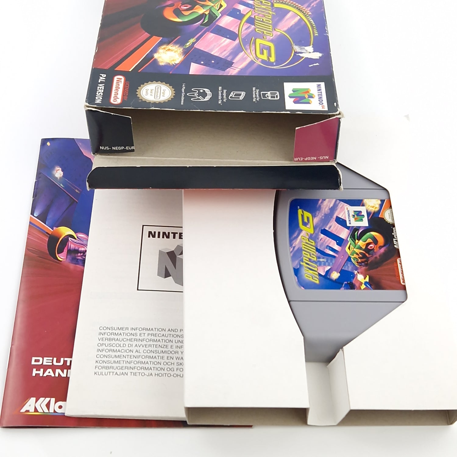 Nintendo 64 Spiel : Extreme-G - Modul OVP Anleitung / N64 PAL EUR