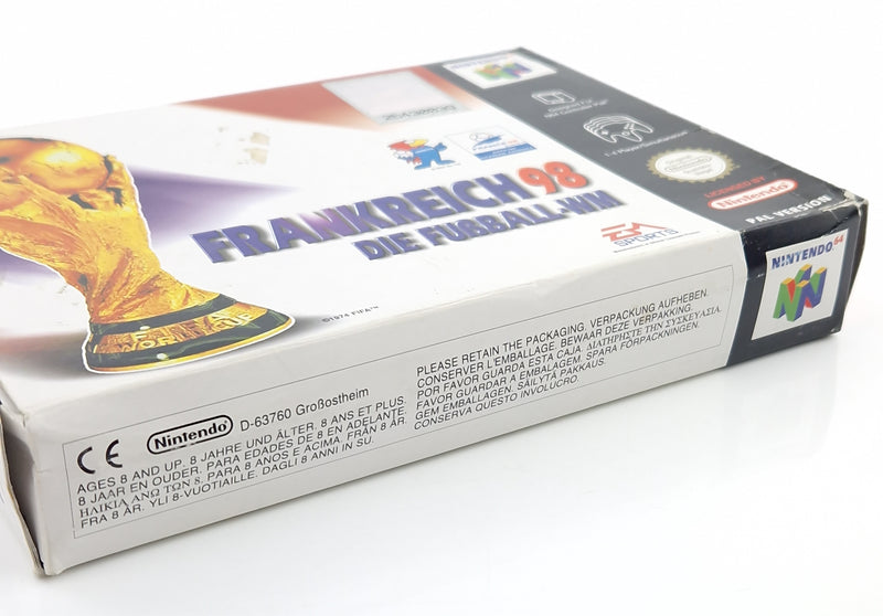 Nintendo 64 Spiel : Frankreich 98 Die Fußball WM - Modul Anl. OVP / N64 PAL NOE