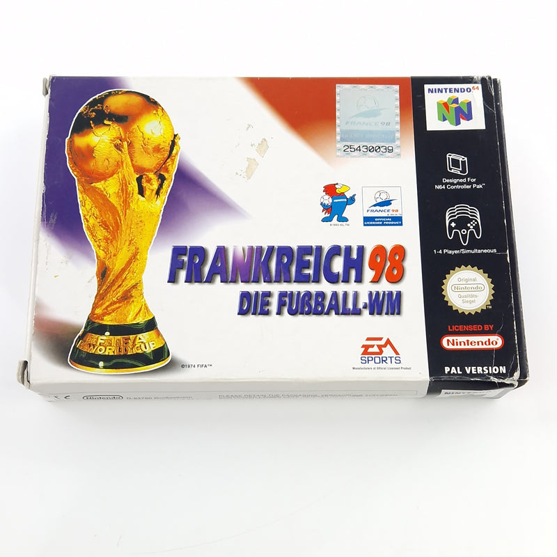Nintendo 64 Spiel : Frankreich 98 Die Fußball WM - Modul Anl. OVP / N64 PAL NOE