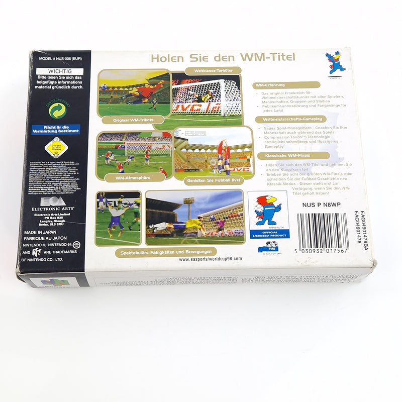 Nintendo 64 Spiel : Frankreich 98 Die Fußball WM - Modul Anl. OVP / N64 PAL NOE