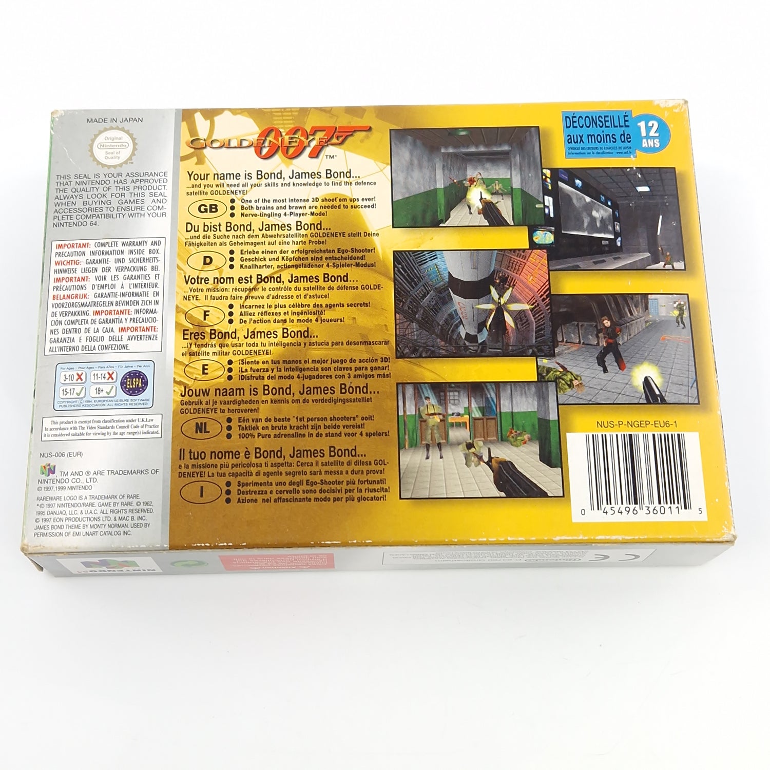 Nintendo 64 Spiel : Goldeneye 007 James Bond - Modul Anleitung OVP N64 PAL EU6-1