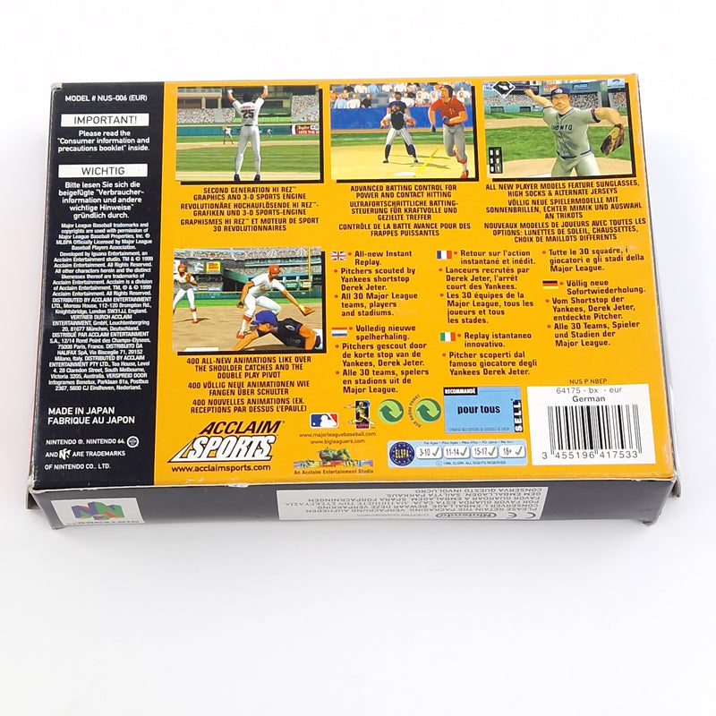 Nintendo 64 Spiel : All-Star Baseball 2000 - Modul Anleitung OVP / N64 PAL Sport