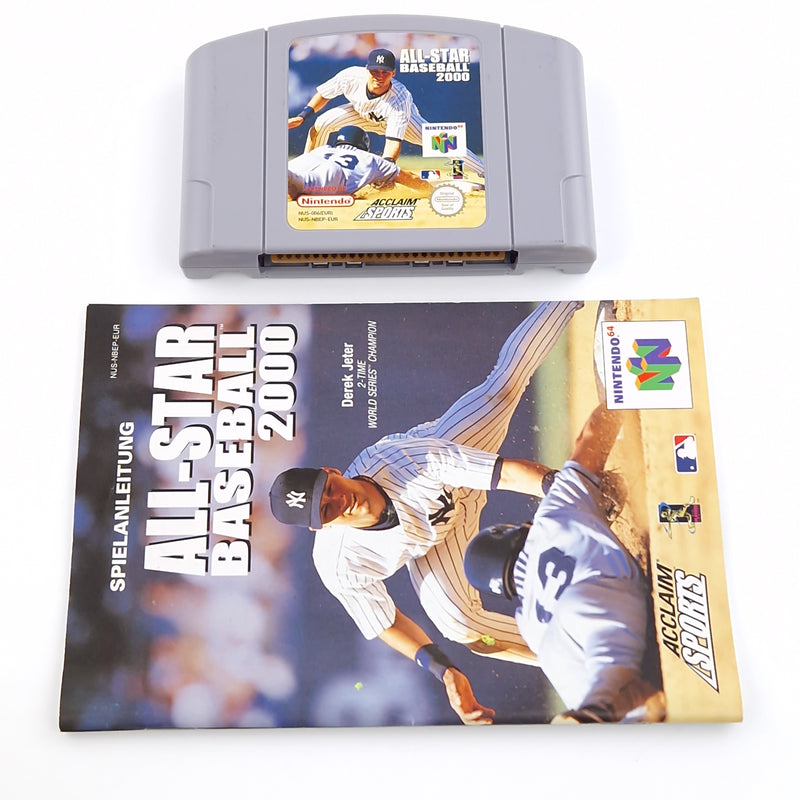 Nintendo 64 Spiel : All-Star Baseball 2000 - Modul Anleitung OVP / N64 PAL Sport